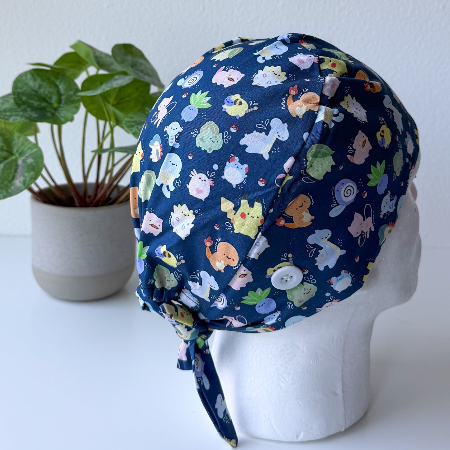 POKEMON - DITTO AS DIFFERENT POKEMON THEMED SATIN LINED REGULAR SCRUB CAP