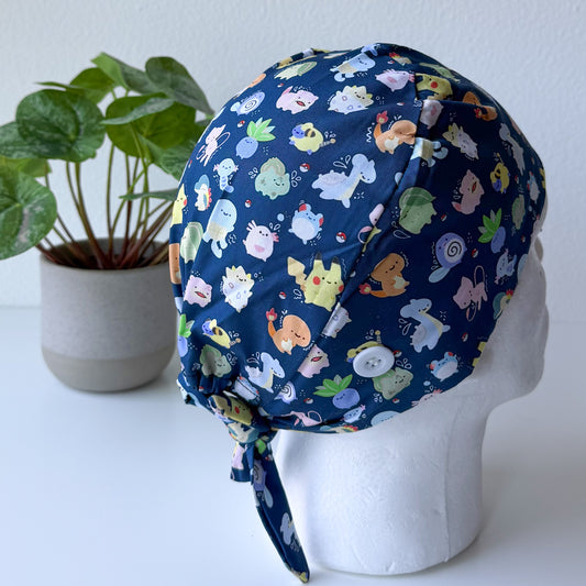 POKEMON - DITTO AS DIFFERENT POKEMON THEMED SATIN LINED REGULAR SCRUB CAP