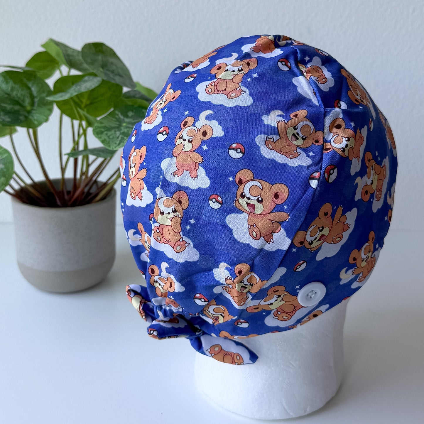 POKEMON - TEDDIURSA THEMED SATIN LINED REGULAR SCRUB CAP