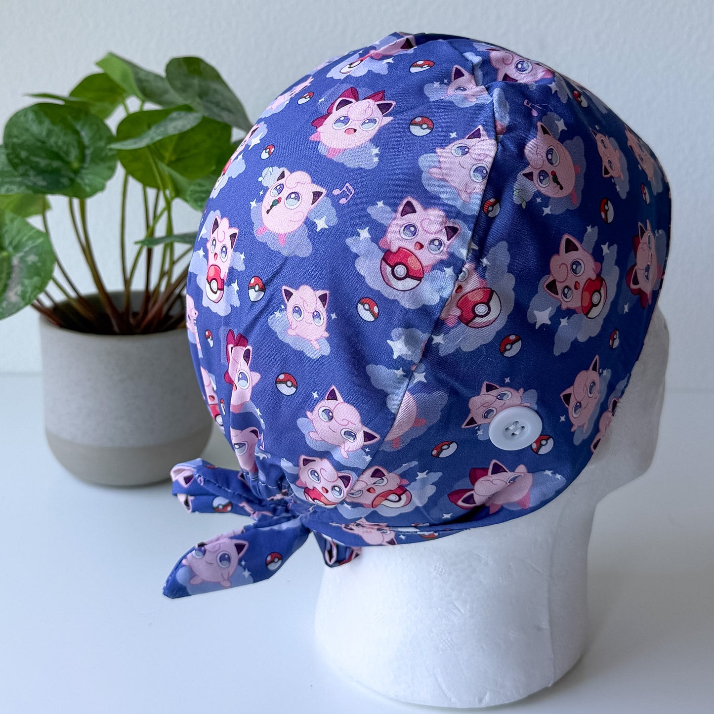 POKEMON - JIGGLYPUFF THEMED SATIN LINED REGULAR SCRUB CAP