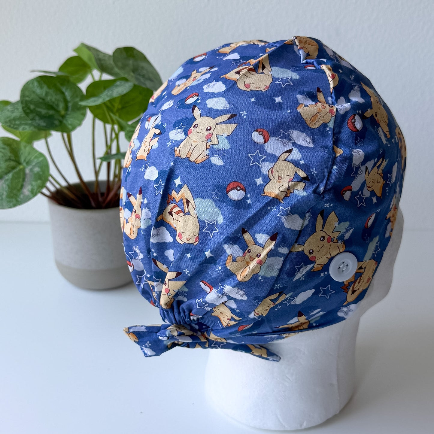 POKEMON - PIKACHU THEMED SATIN LINED REGULAR SCRUB CAP
