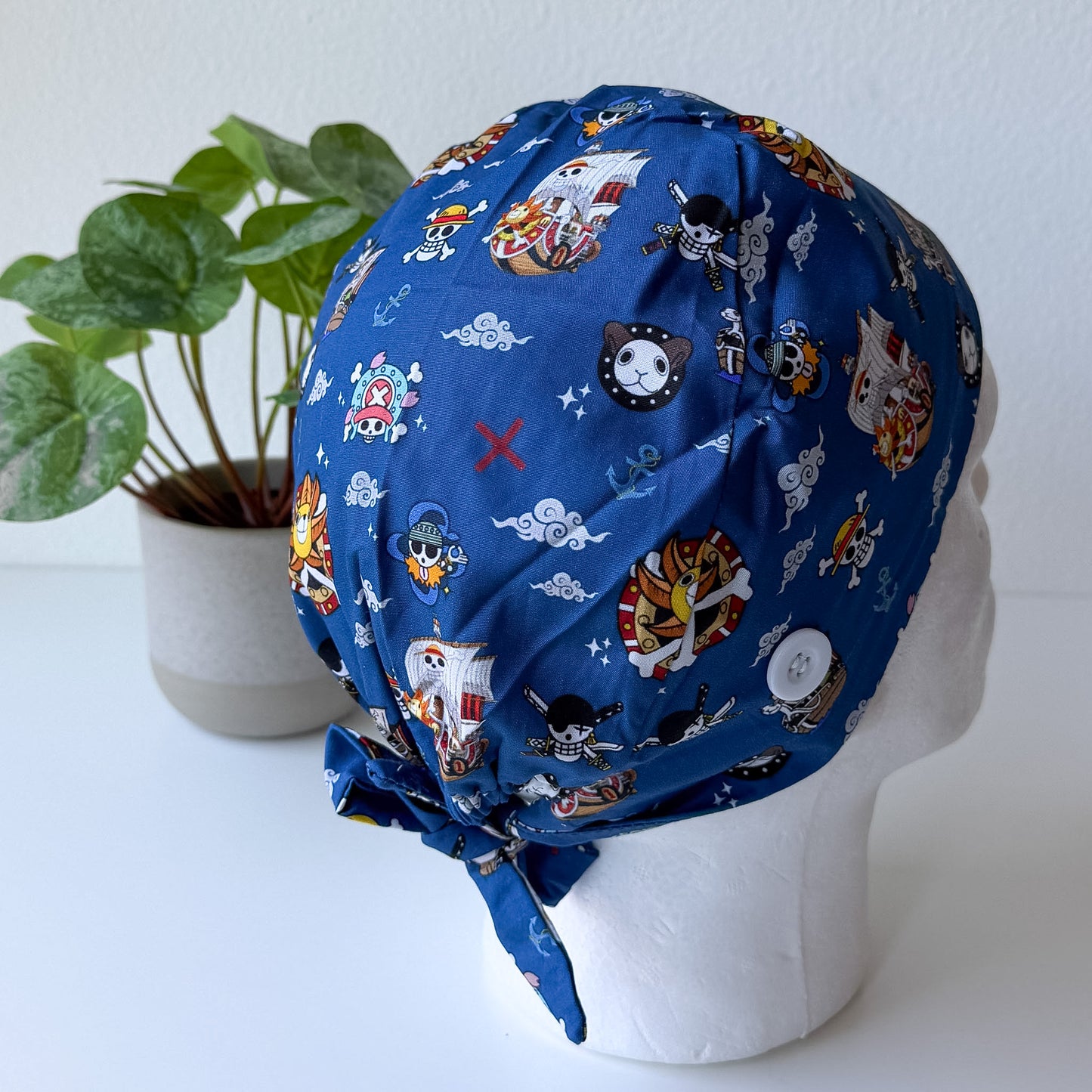 ONE PIECE - THOUSAND SUNNY AND GO MERRY SATIN LINED REGULAR SCRUB CAP