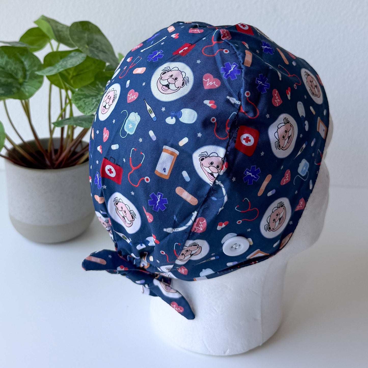 DR. SIMI THEMED SATIN LINED REGULAR SCRUB CAP