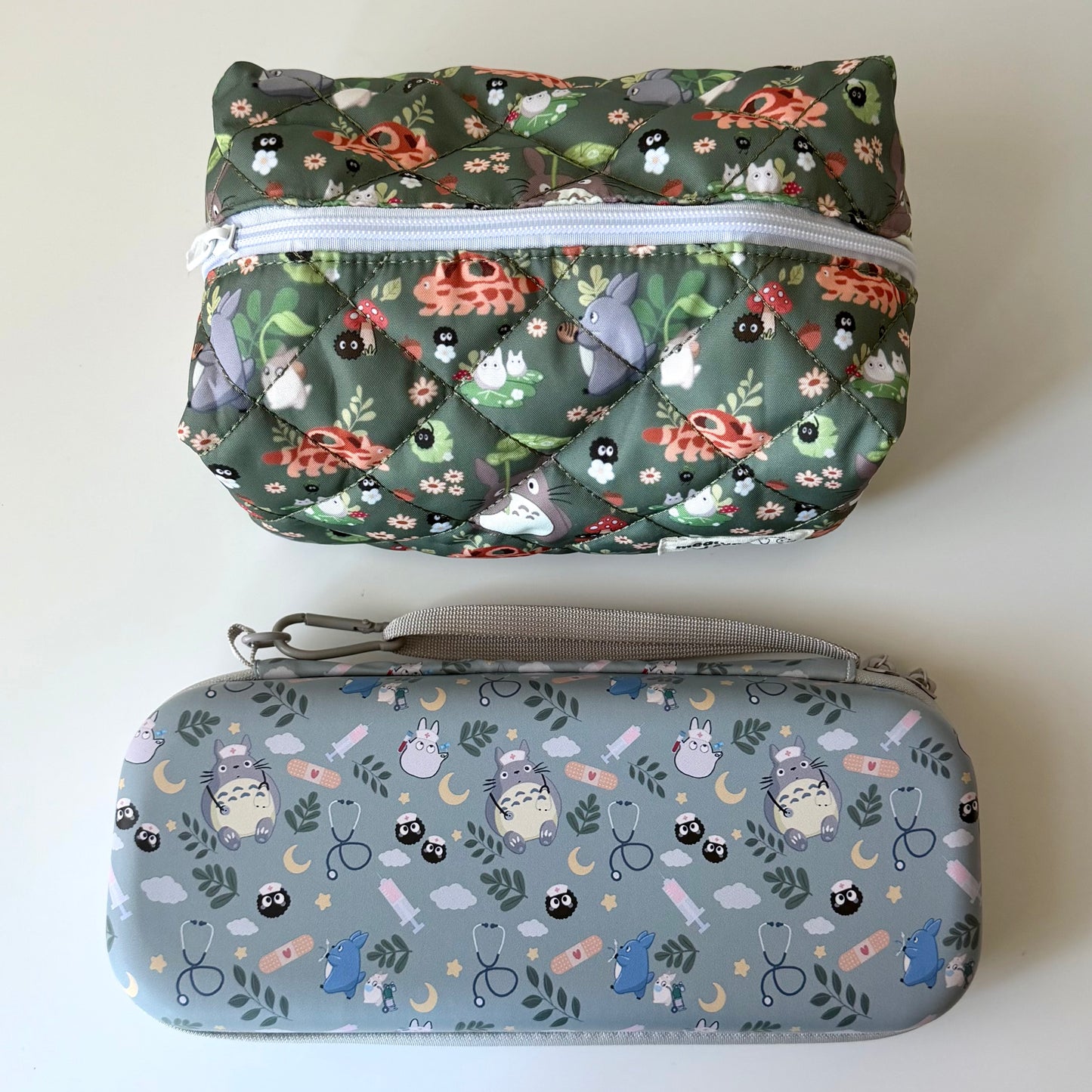 MY NEIGHBOR TOTORO THEMED MAKEUP BAG AND STETHOSCOPE CASE BUNDLE