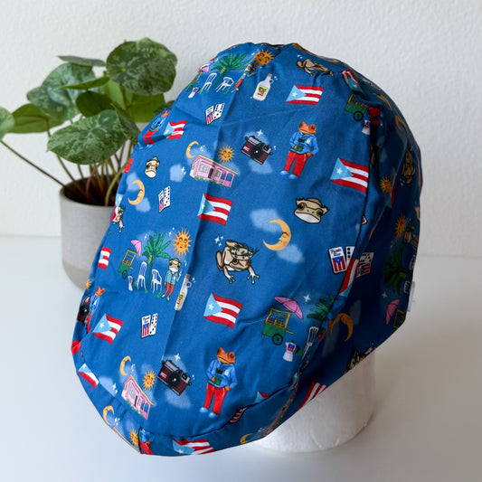 BAD BUNNY - DTMF THEMED SATIN LINED EURO STYLE SCRUB CAP