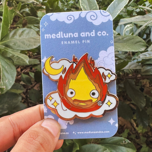 HOWL'S MOVING CASTLE - CALCIFER MEDICAL THEMED ENAMEL PIN