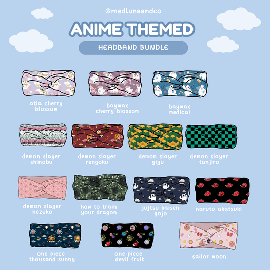 ANIME THEMED HEADBAND BUNDLE